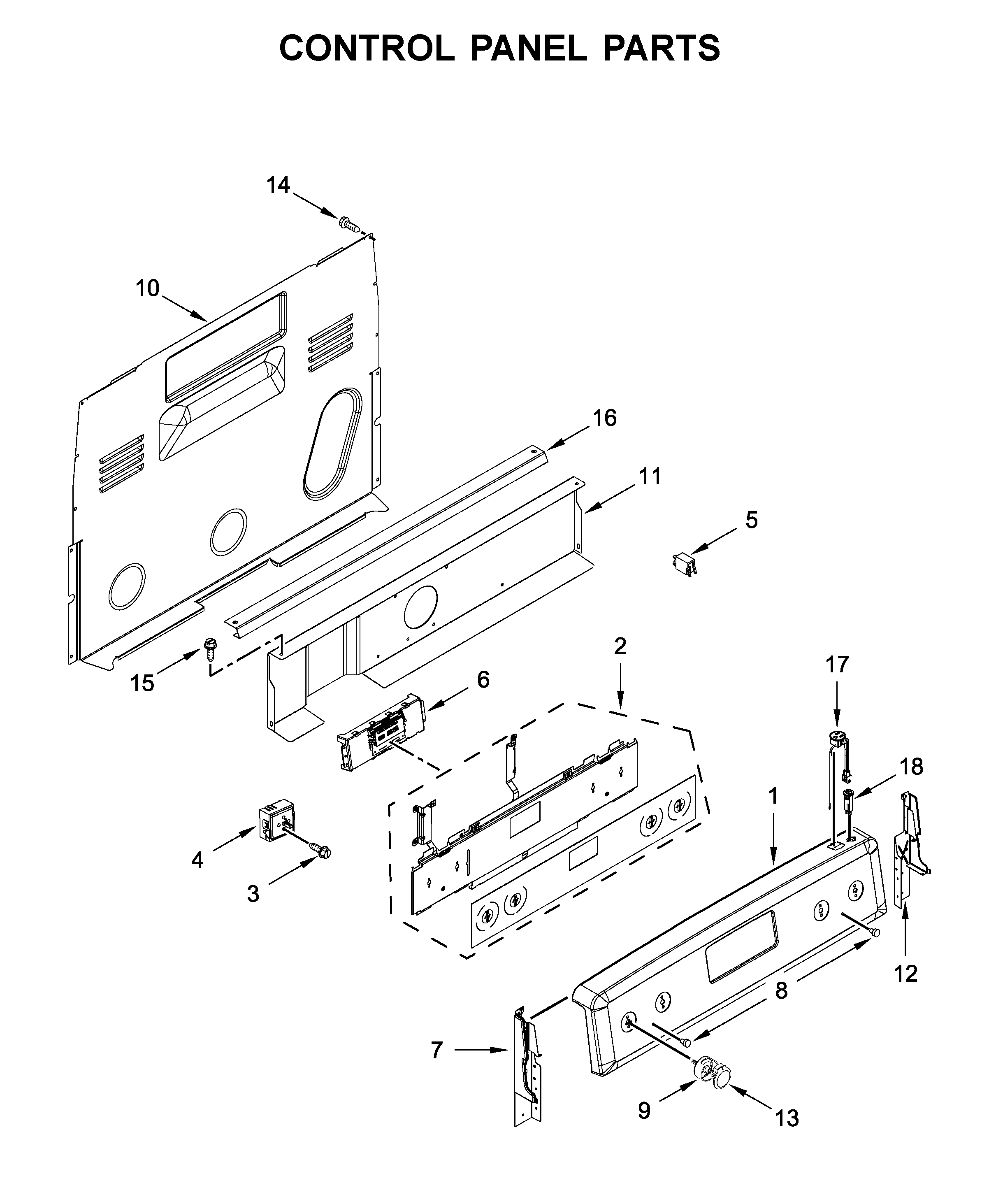 Control panel parts