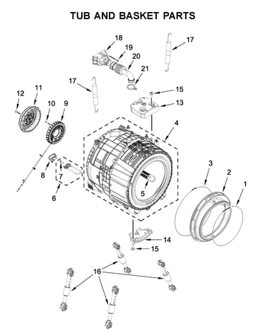 Tub and basket parts