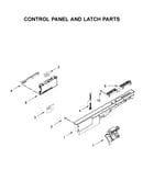 Control panel and latch parts