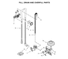 Whirlpool WDT705PAKZ0 fill, drain and overfill parts diagram