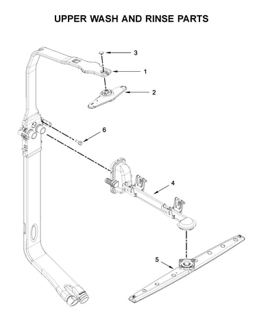Upper wash and rinse parts