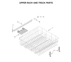 Whirlpool WDT705PAKB0 upper rack and track parts diagram