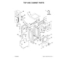 Whirlpool 7MWFW6622HW2 top and cabinet parts diagram