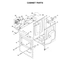 Whirlpool WED6120HW1 cabinet parts diagram