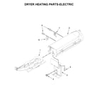 Whirlpool YWED6120HW1 dryer heating parts-electric diagram