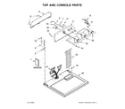 Whirlpool WGD4950HW1 top and console parts diagram