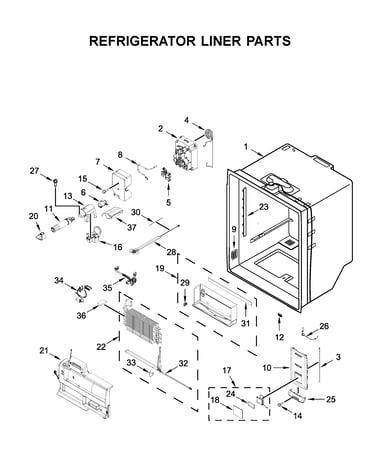 Refrigerator liner parts