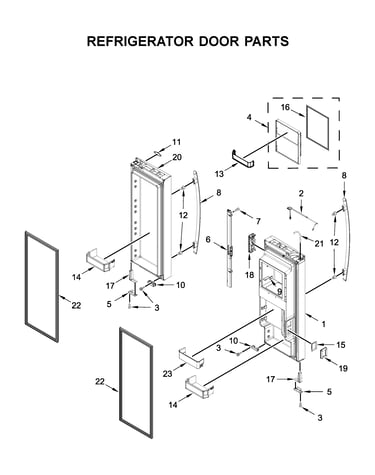 Refrigerator door parts