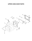 Upper oven door parts