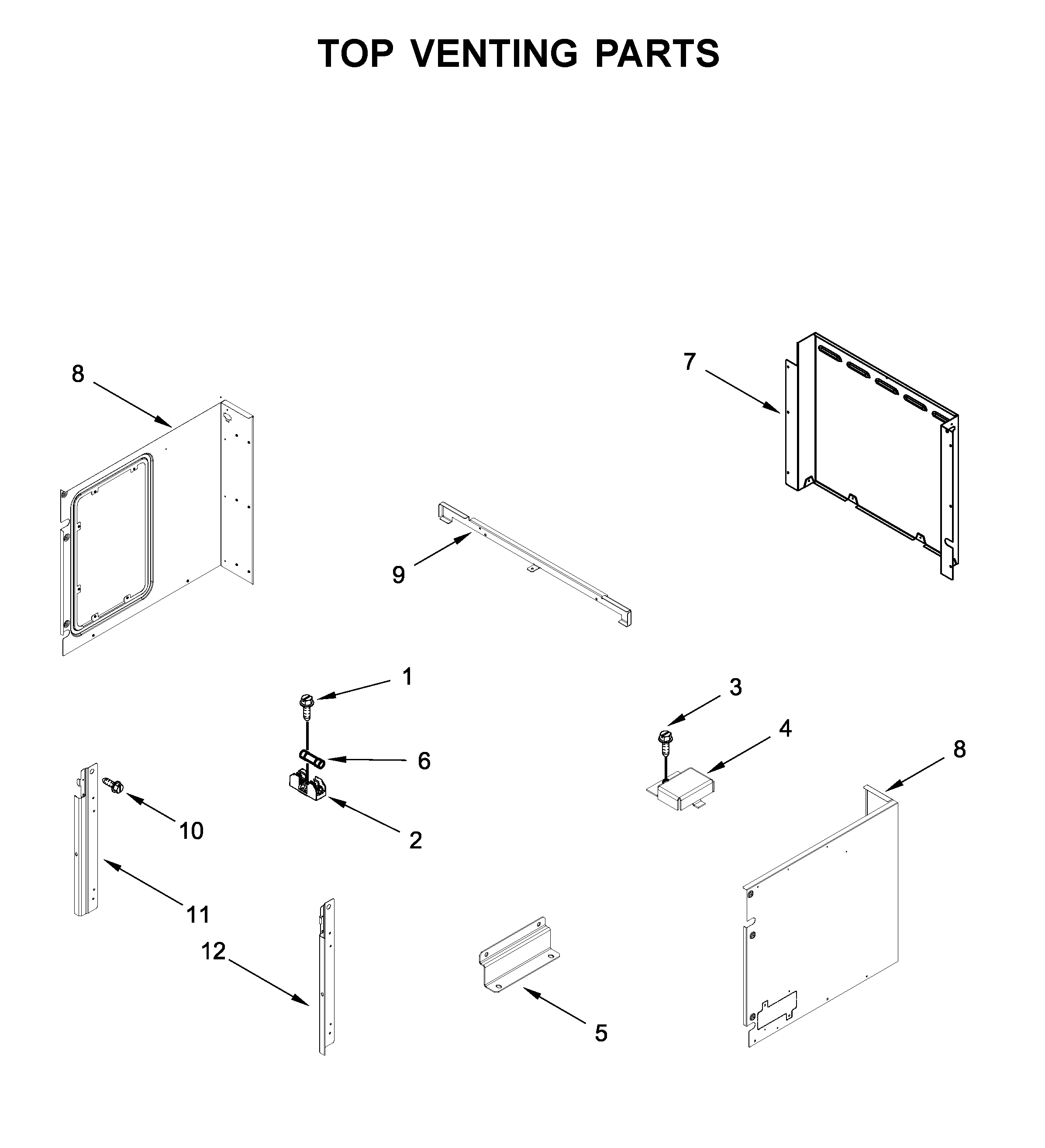 Top venting parts