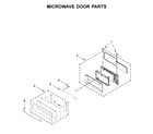 Whirlpool WOC75EC7HV04 microwave door parts diagram