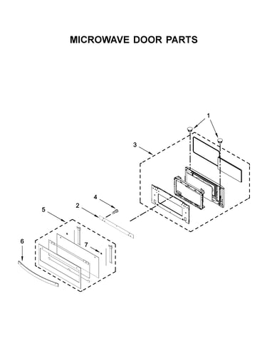 Microwave door parts