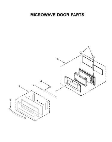Microwave door parts