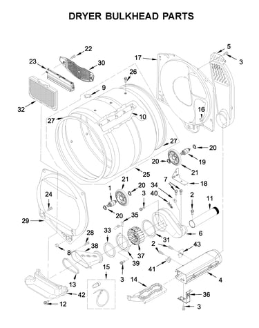 Dryer bulkhead parts
