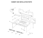 Whirlpool YWML75011HN8 cabinet and installation parts diagram