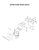 Upper oven door parts