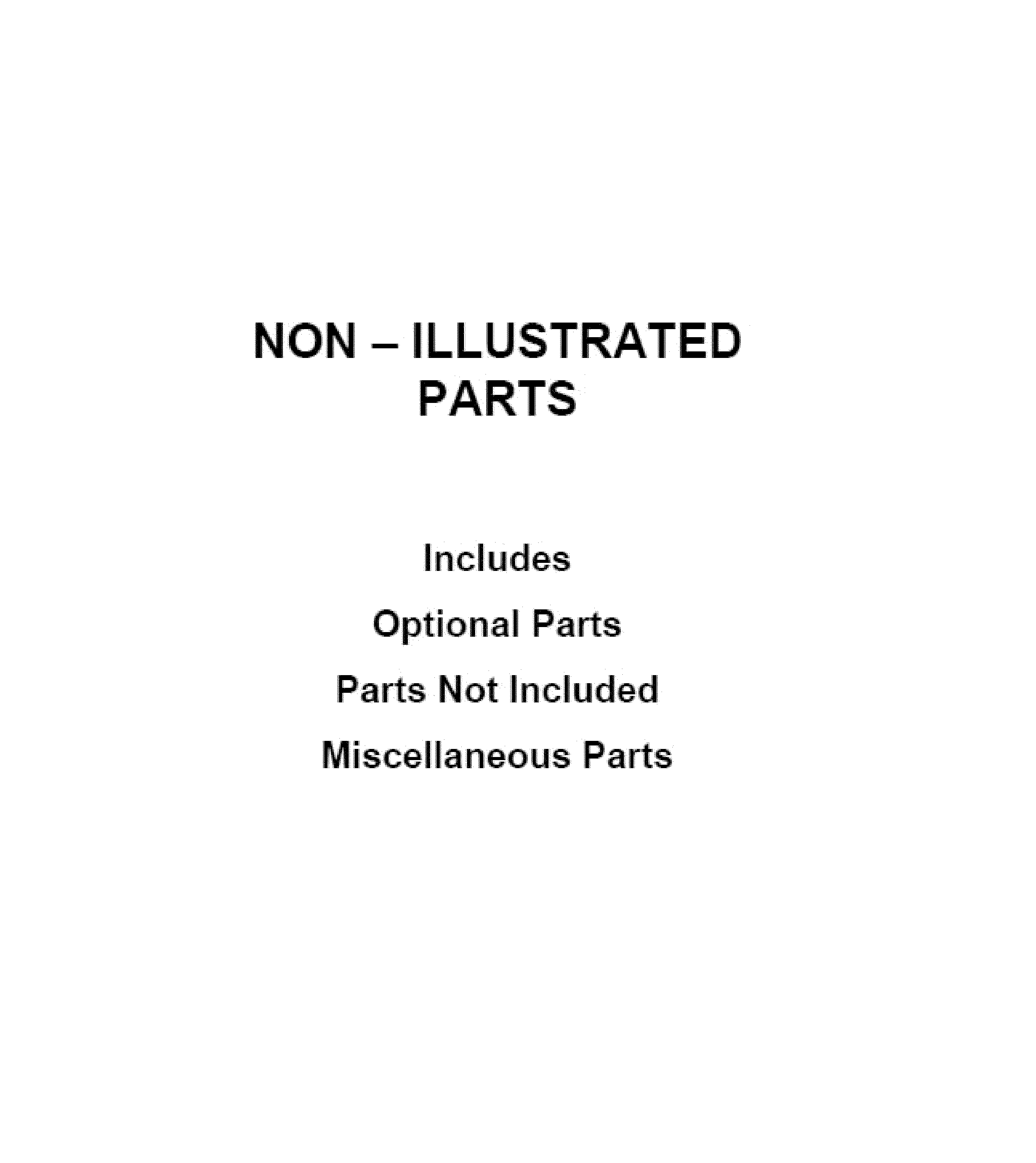 Optional parts (not included)