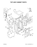 Top and cabinet parts