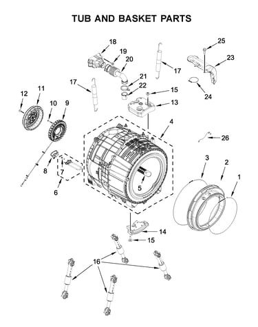 Tub and basket parts