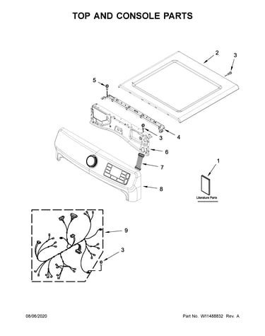 Top and console parts