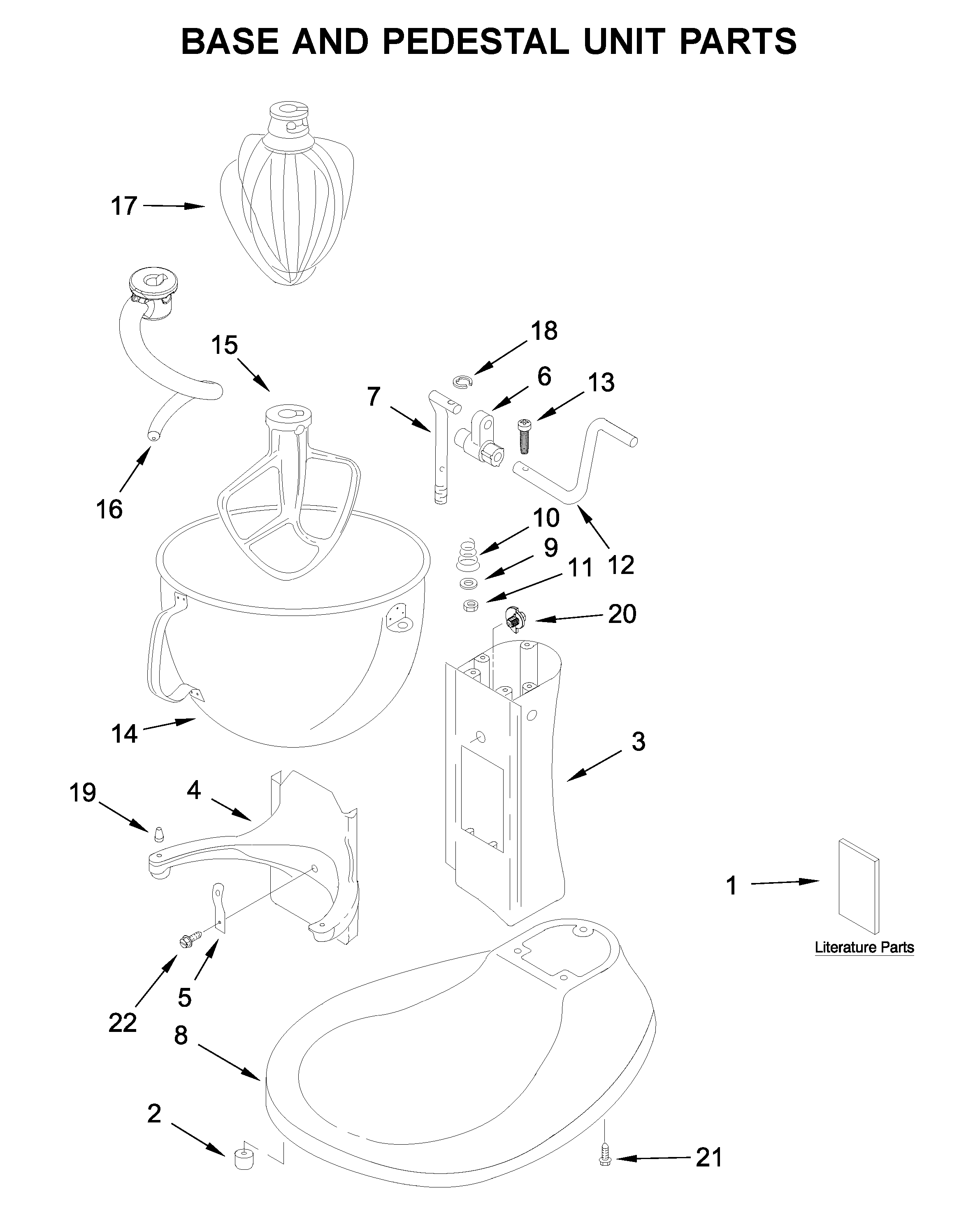 BASE AND PEDESTAL UNIT PARTS