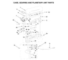 KitchenAid KV25G0XQOB5 case, gearing and planetary unit parts diagram