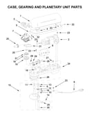 Case, gearing and planetary unit parts