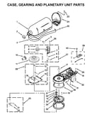Case, gearing and planetary unit parts