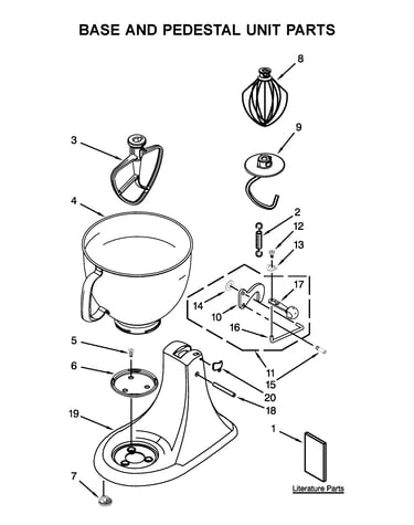 Base and pedestal unit parts