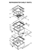 Refrigerator shelf parts