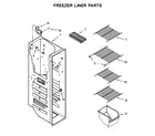 Whirlpool WRS322FNAW00 freezer liner parts diagram