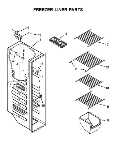 Freezer liner parts