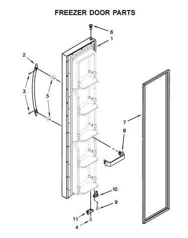 Freezer door parts