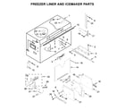 KitchenAid KBFN502EBS02 freezer liner and icemaker parts diagram