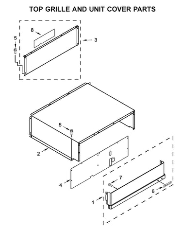Top grille and unit cover parts