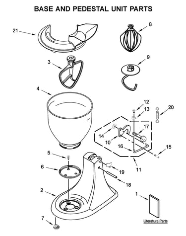Base and pedestal unit parts