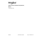 Whirlpool WRF532SNHW01 cover sheet diagram