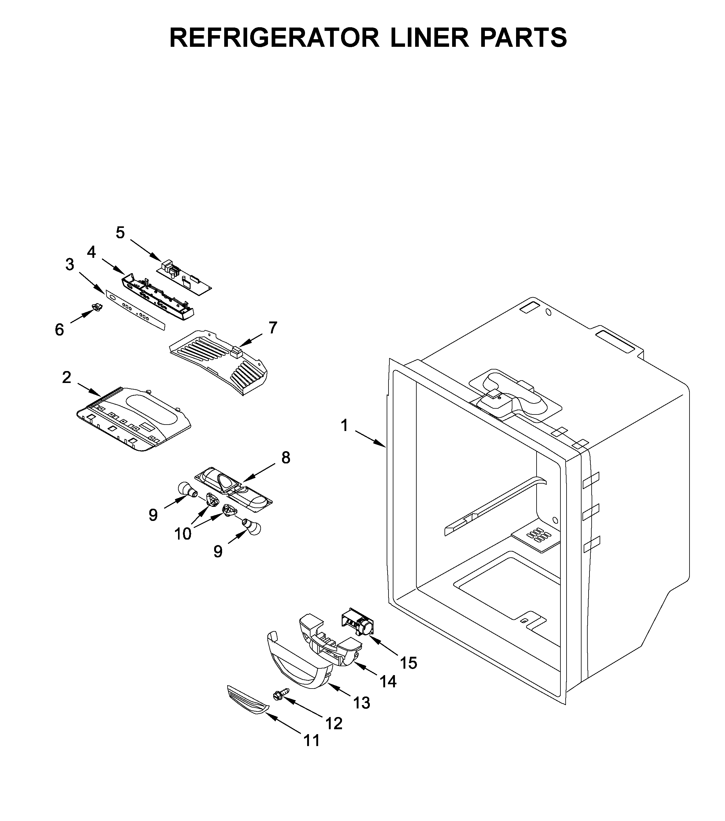 Refrigerator liner parts
