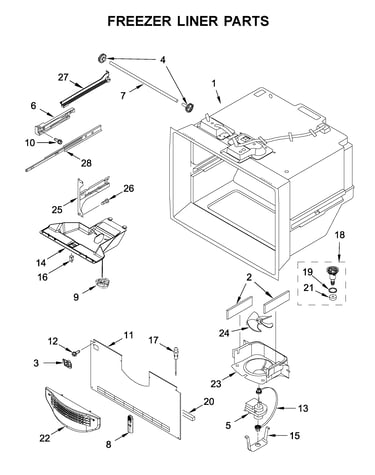 Freezer liner parts