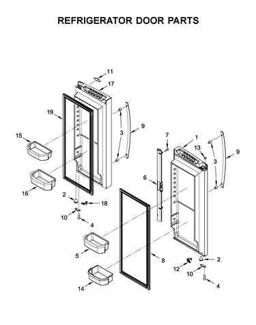 Refrigerator door parts
