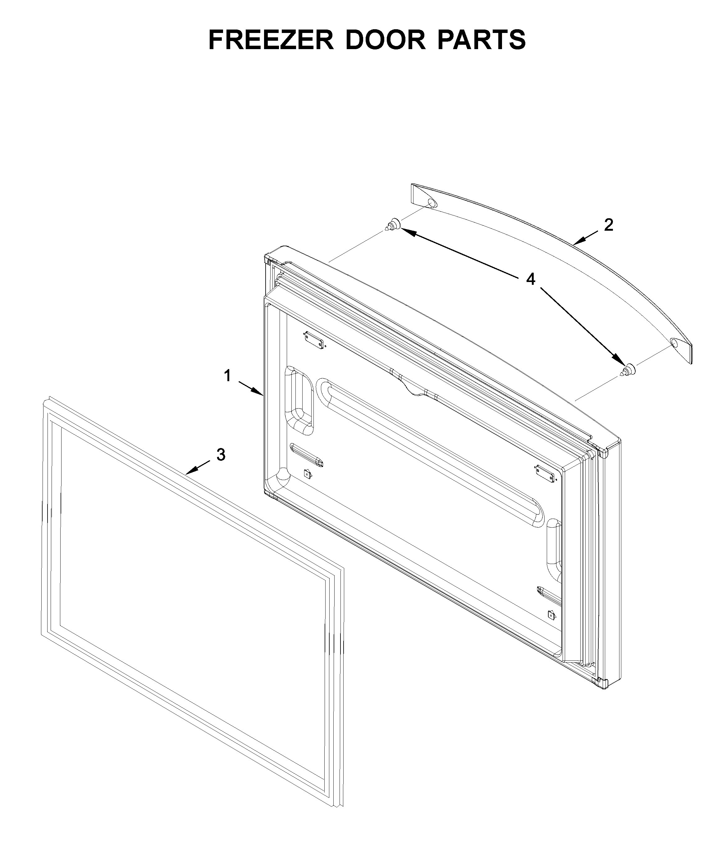 Freezer door parts