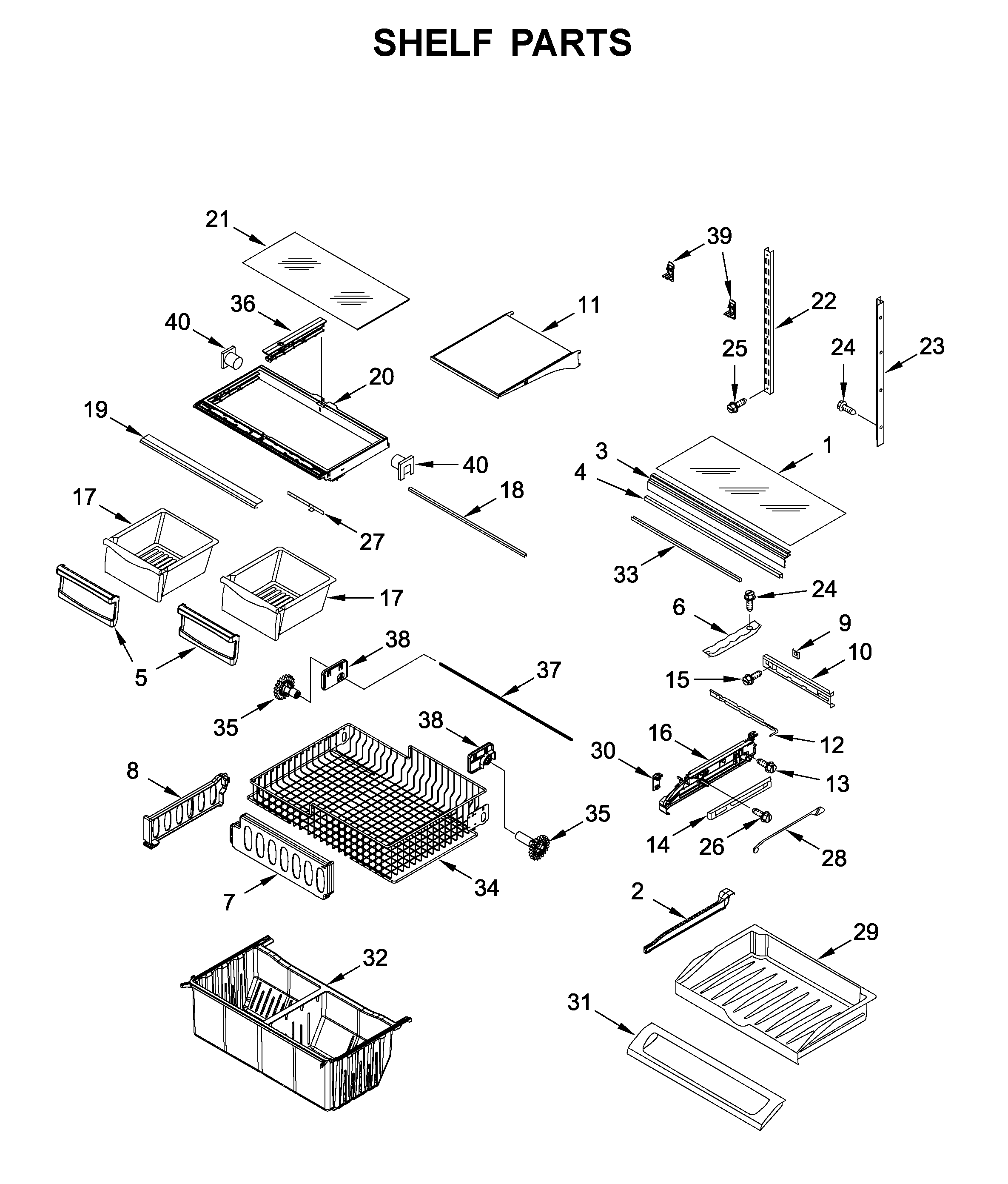 Shelf parts