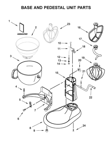 Base and pedestal unit parts