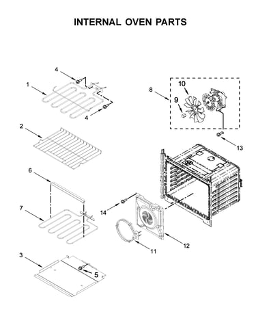Internal oven parts