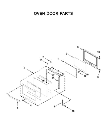 Oven door parts