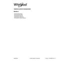 Whirlpool WDTA50SAKW0 cover sheet diagram