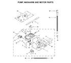 Whirlpool WDTA50SAKW0 pump, washarm and motor parts diagram