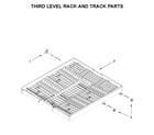 Whirlpool WDTA50SAKW0 third level rack and track parts diagram
