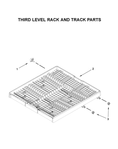 Third level rack and track parts
