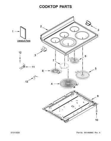 Cooktop parts